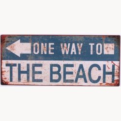 Skilt - One way to the beach