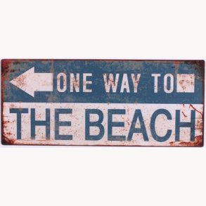 Skilt - One way to the beach