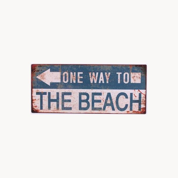 Sign - One way to the beach
