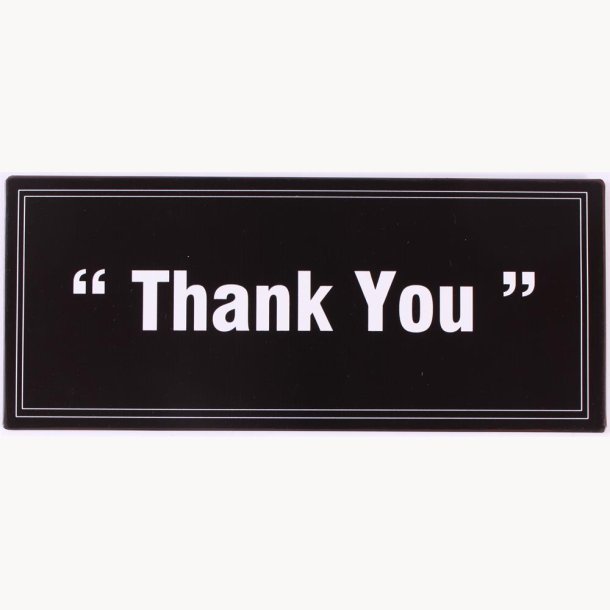 Sign - Thank you