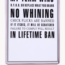 Skilt - Man cave rules: