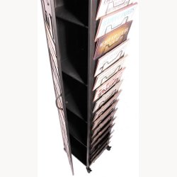 Signs/Magnets rack on wheels, with storage door