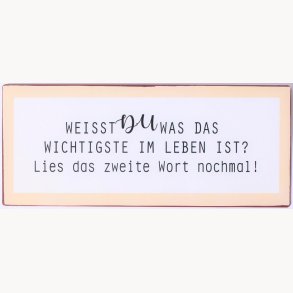 Skilt - Weisst du was das wichtigste...