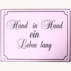 Skilt - Hand in Hand ein leben lang