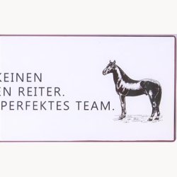 Skilt - Es gibt keinen perfekten reiter...