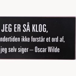 Skilt - Jeg er s klog....