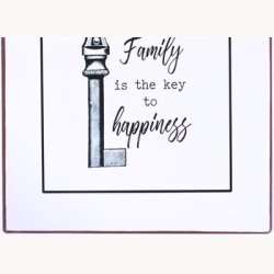 Skilt - Family is the key to happiness