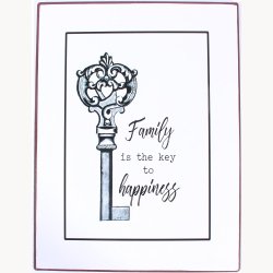 Skilt - Family is the key to happiness