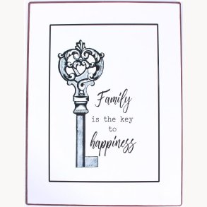 Sign - Family is the key to happiness