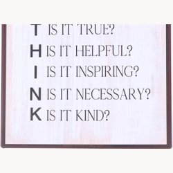 Skilt - Before you speak think...