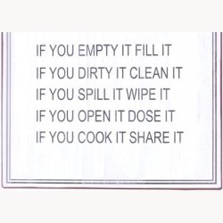 Skilt - Kitchen rules...