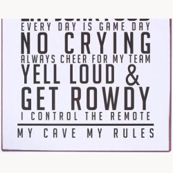 Skilt - Man cave rules...