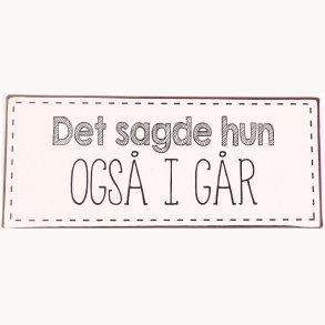 Skilt - Det sagde hun ogs i gr