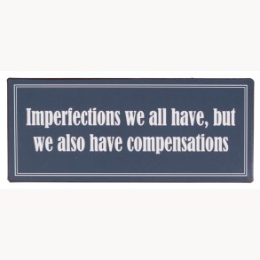 Skilt - Imperfections we all have...