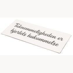 Sign - Taknemmeligheden er hjertets hukommelse