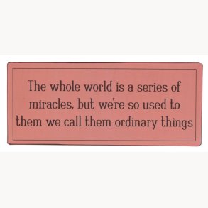 Sign - The whole world is a series of miracles...