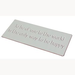 Skilt - To be of use to the world is the only way to be happy