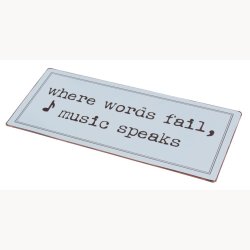 Skilt - Where words fail, musik speaks