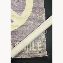 Fabric poster with antique text