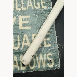 Fabric poster with antique text