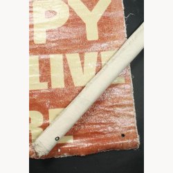 Fabric poster with antique text