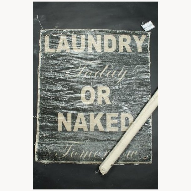 Fabric poster with antique text