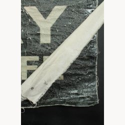 Fabric poster with antique text