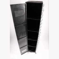 Signs/Magnets rack on wheels, with storage door