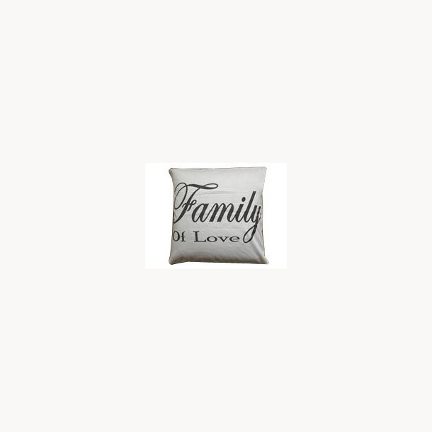 Pudebetrk hvid 50 x 50 cm - Family of love