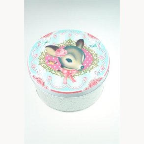 Metal box 15 dia x 8 cm