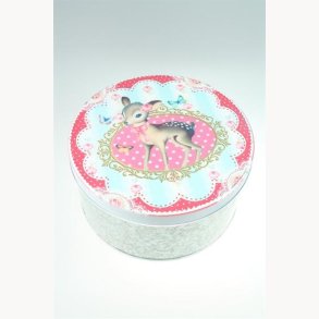 Metal box 18,5 dia x 10 h cm