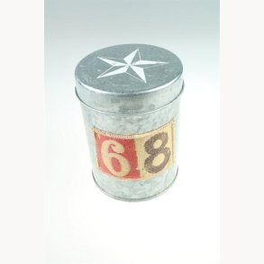 Metal box 7,5 dia x 10 h cm