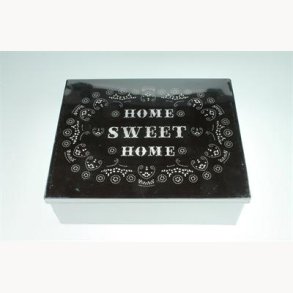 Metal box 23 x 18,5 x 8 cm - Home sweet home
