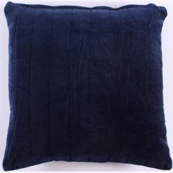 Tofarvet velour pudebetrk 45 x 45 cm