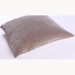 Tofarvet velour pudebetrk 45 x 45 cm