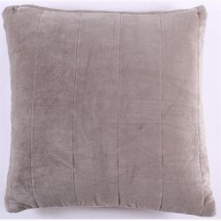 Tofarvet velour pudebetrk 45 x 45 cm