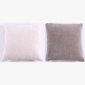 Velvet double colored cushion cover 45 x 45 cm