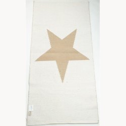 Tppe med stor stjerne - 70 x 200 cm