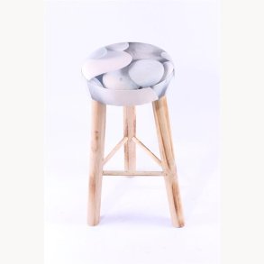 Stool with stone print