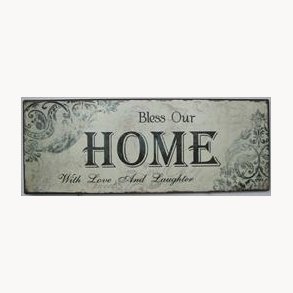 Metal sign - Bless our home