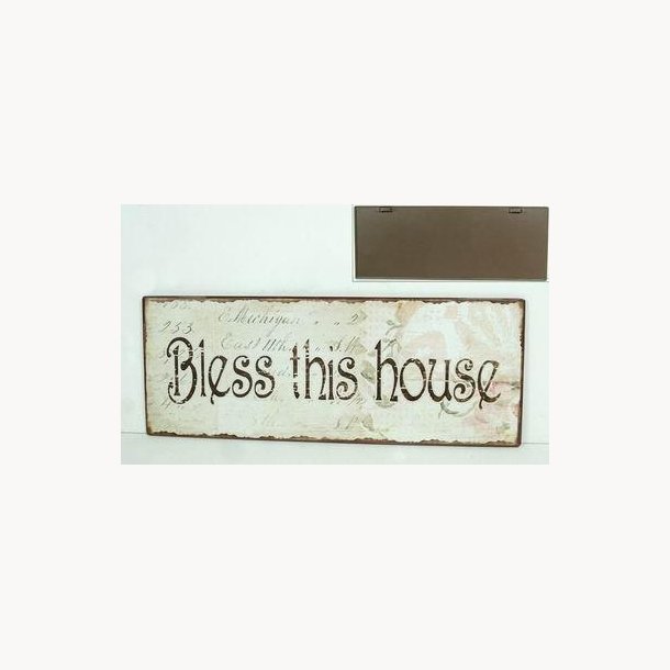 emalje skilt - Bless this house