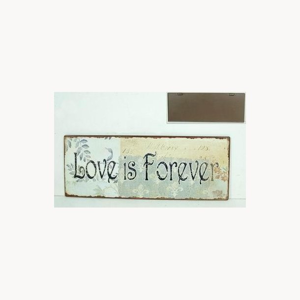 emalje skilt - love is forever