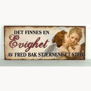 Sign with norwegian text 13 x 30 cm(u)