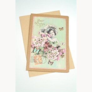 Card with envelope 12,5 x 17,5 cm