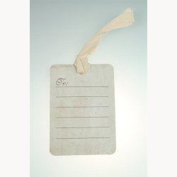 Kort med snor 8,5 x 16 cm