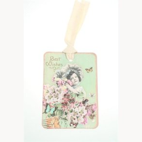 Card with string 8,5 x 16 cm