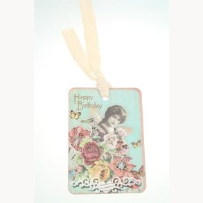 Card with string 8,5 x 16 cm