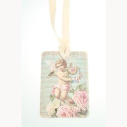 Kort med snor 8,5 x 16 cm